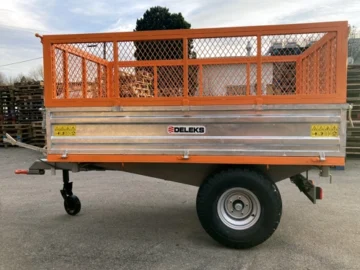 Agricultural trailers 3 way hydraulic tipping trailer for tractor, with mesh sides