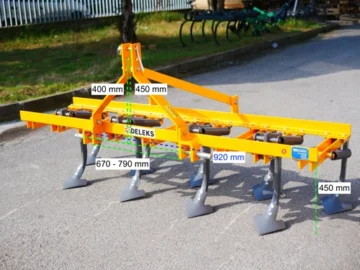 Cultivator with duck foot tynes, working width 165cm, cultivator for agricultural tractore mod. DE-140/7-V