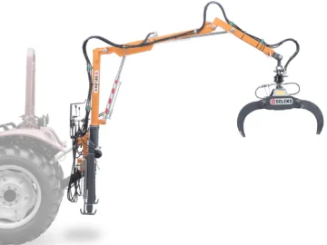 Hydraulic forestry crane with log grapple for tractor CRAB-3000