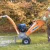 Petrol chipper shredder, with Yamaha engine and Estart