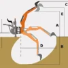 Universal backhoe with bucket for agricultural tractors